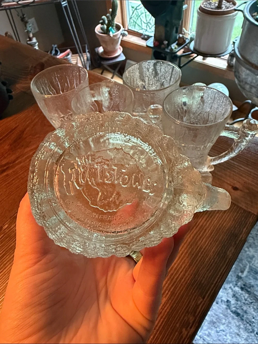 Vintage 1993 McDonald’s The Flintstones Treemendous Glass Mugs France Set of 6